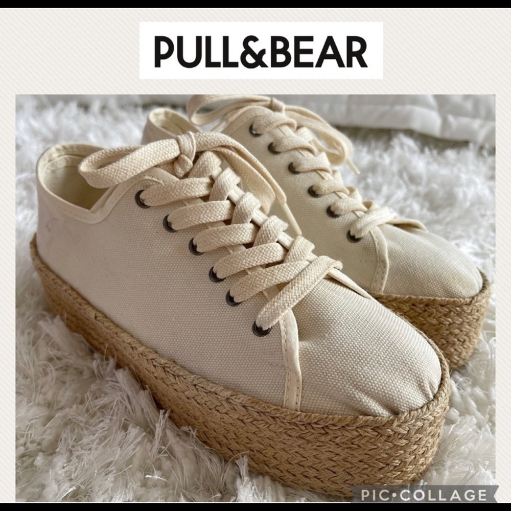 Pull & Bear women fashion platform sneakers size 6.5
